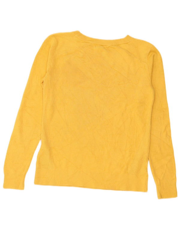 Maglione da donna oversize con scollo a barca Nautica UK 6 XS cotone giallo