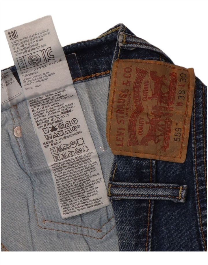 LEVI'S Pantaloncini di jeans 559 da uomo W38 XL Cotone blu