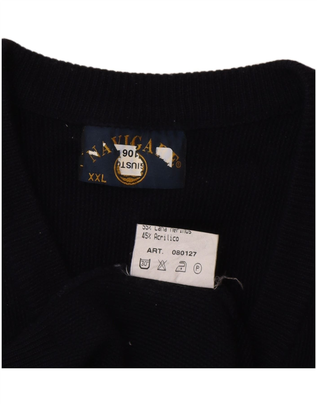 Canottiera da uomo Navigare 2XL in lana blu navy