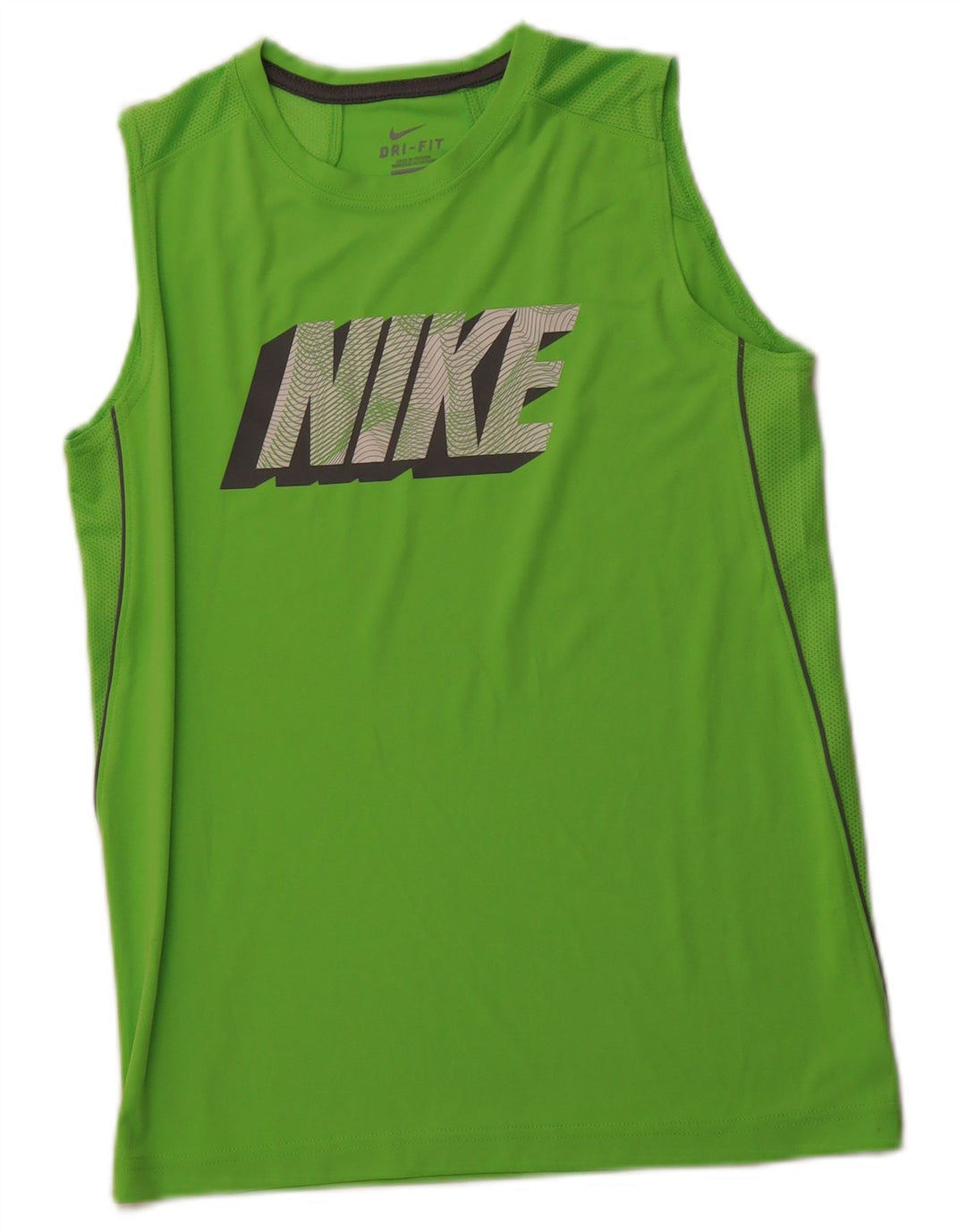 Canotta grafica NIKE da ragazzo Dri Fit 12-13 anni, taglia grande, verde