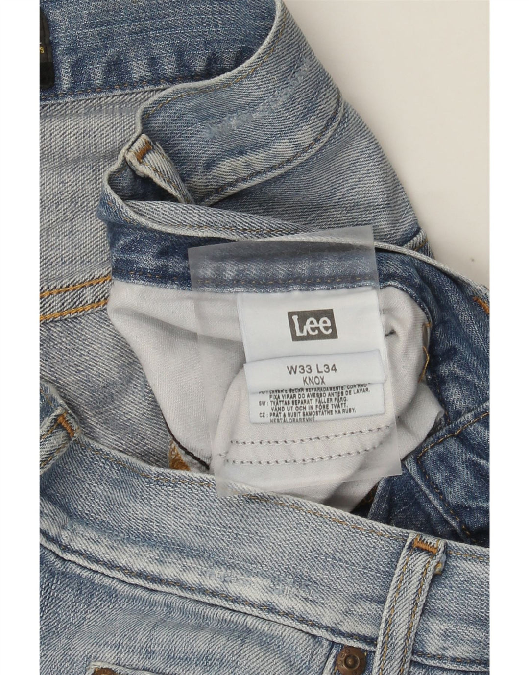 Jeans dritti Lee Knox da uomo W33 L34 cotone blu