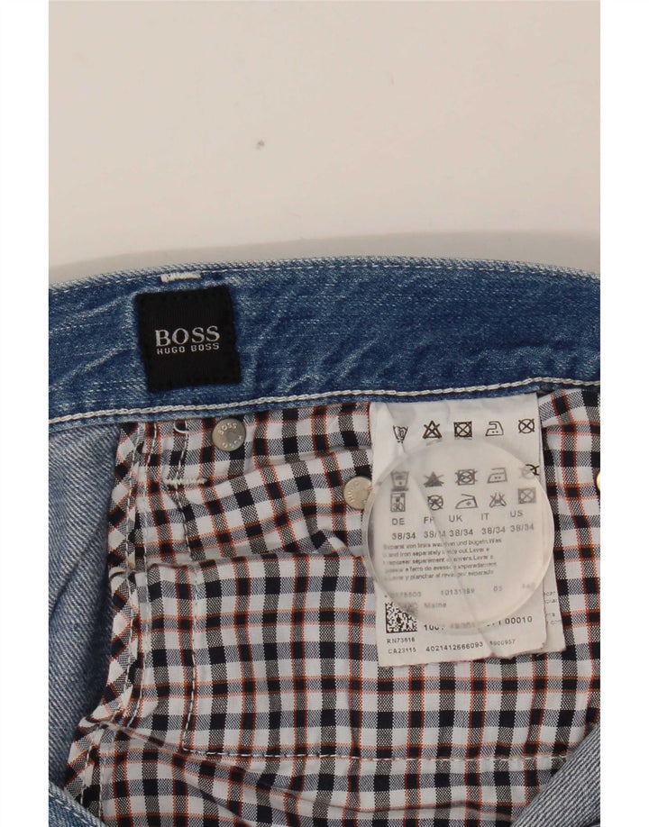 Jeans dritti da uomo Hugo Boss W38 L34 cotone blu