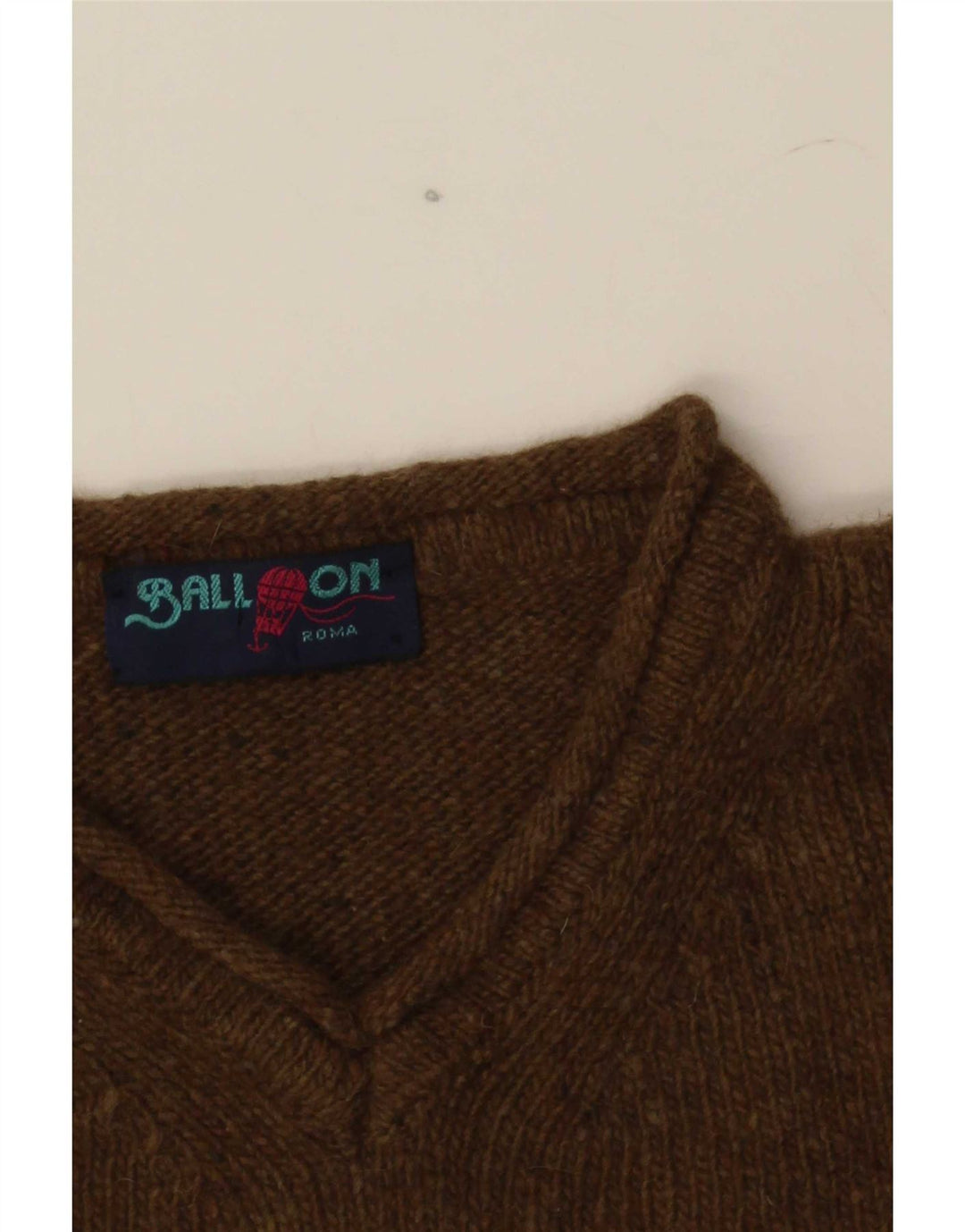 Maglione da uomo con scollo a V Balloon Marrone medio