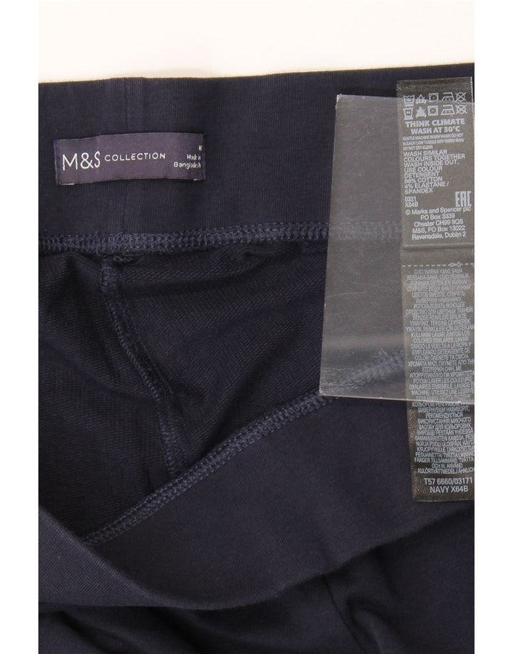 Pantaloni giacca a vento da donna Marks & Spencer UK 16 grandi cotone blu navy