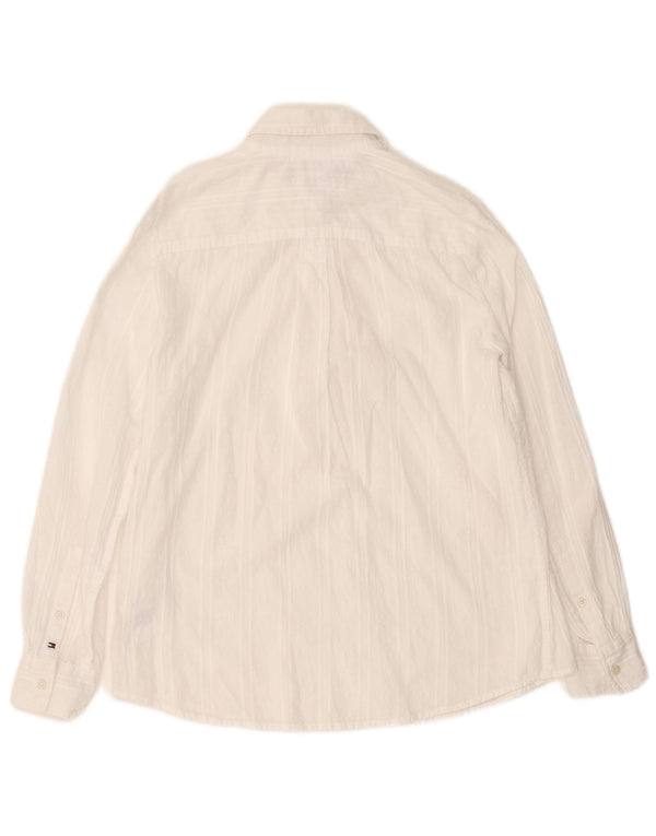 Maglietta pullover dalla vestibilità rilassata da donna Tommy Hilfiger UK 10 Small White Striped