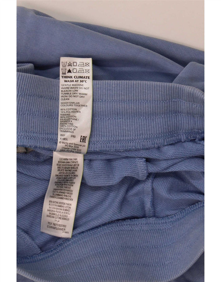 Pantaloni da tuta da donna Marks & Spencer Joggers UK 12 Cotone blu medio