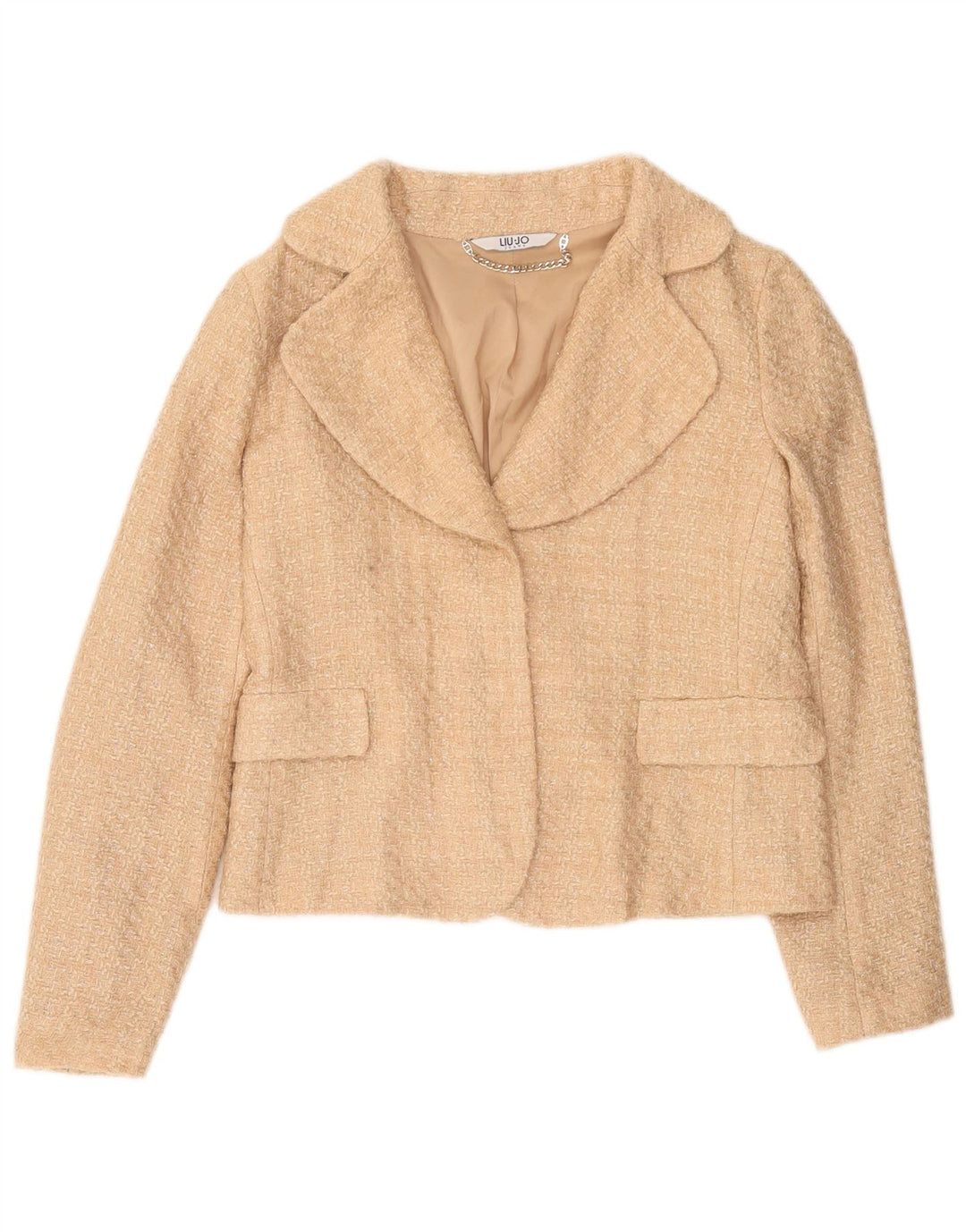 Giacca blazer corta da donna Liu Jo IT 44 Acrilico beige medio