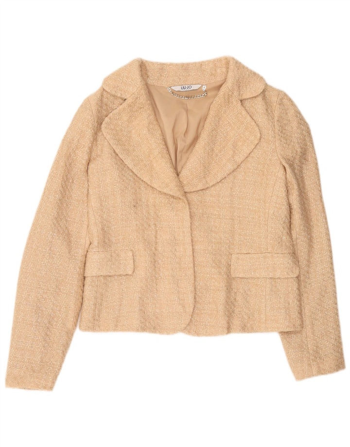 Giacca blazer corta da donna Liu Jo IT 44 Acrilico beige medio
