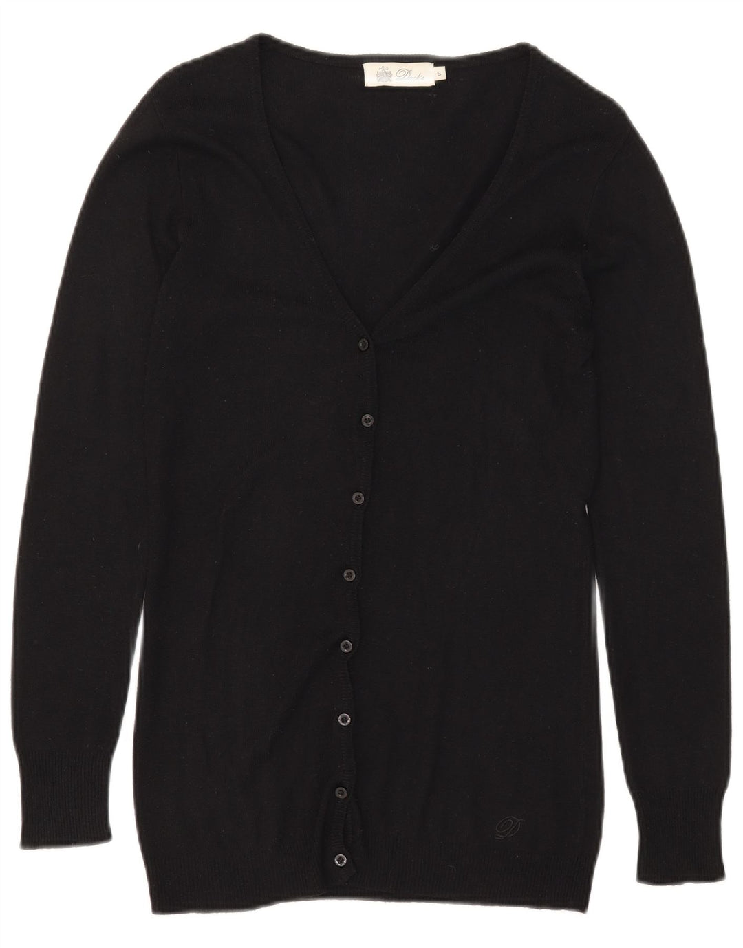 Maglione cardigan da donna di Dack UK 10 piccolo nero