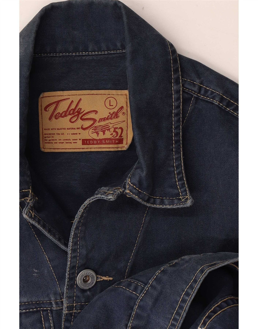 Gilet corto in denim da donna Teddy Smith UK 14 grande blu navy