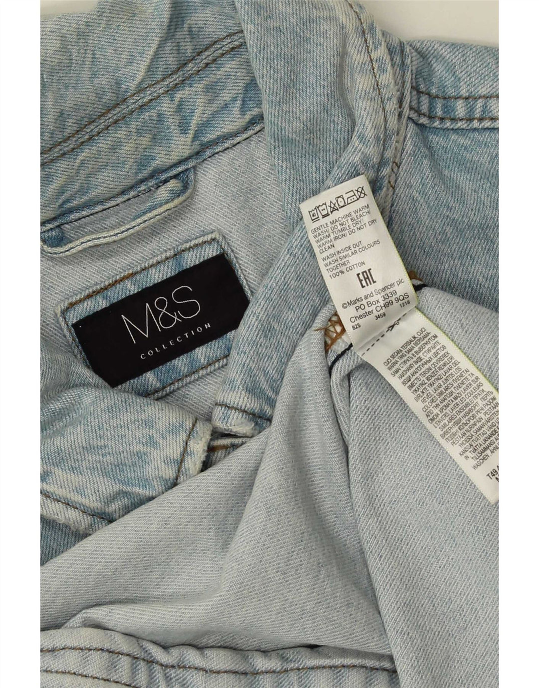 Giacca in denim da donna Marks & Spencer UK 28 6XL cotone blu