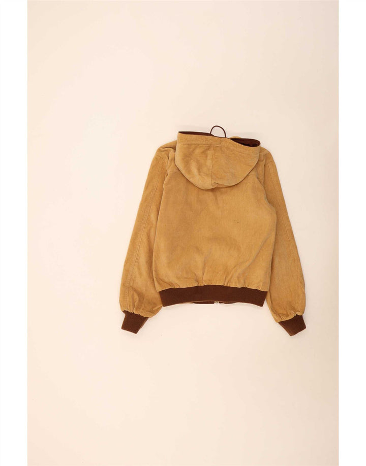Giubbotto bomber reversibile con cappuccio vintage da uomo UK 38 Colorblock marrone medio