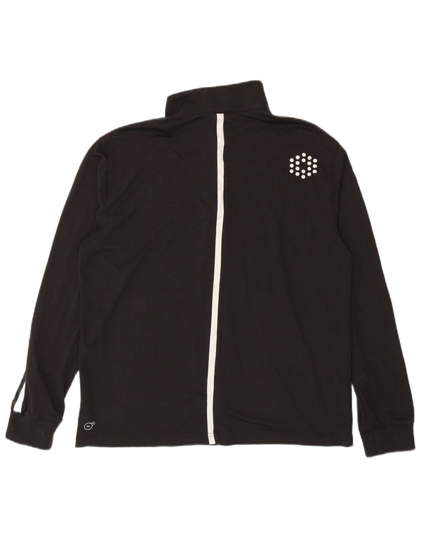 Maglia da tuta Puma da uomo con zip e collo, grande, in poliestere nero