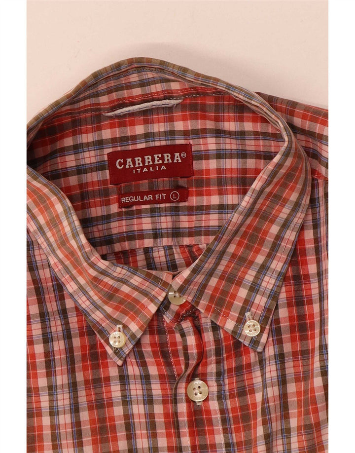 Camicia Carrera da uomo vestibilità regolare a quadri rossi grandi