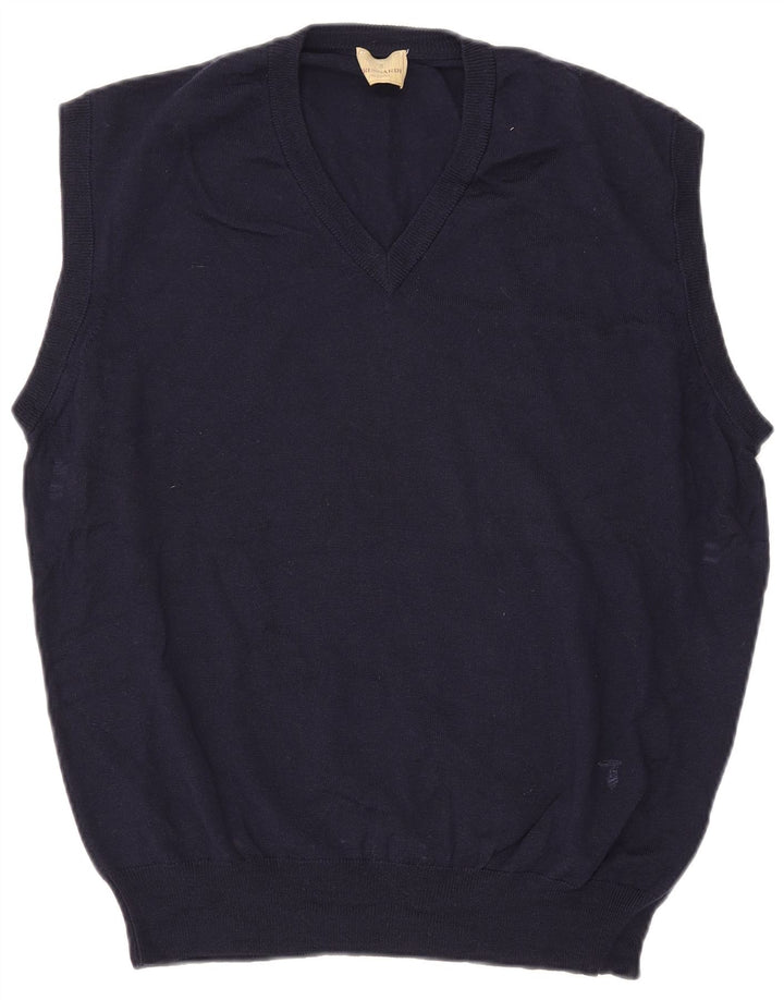 Canotta Uomo Trussardi Canotta Grande Blu Navy Lana Merino
