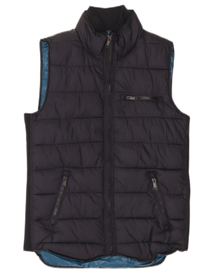 Gilet imbottito da uomo Zara UK 36 piccolo blu navy