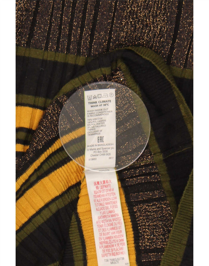 Maglione maglione con scollo a barca da donna Marks & Spencer UK 16 grande multicolore