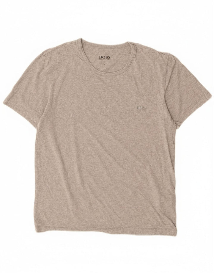 T-shirt da uomo Hugo Boss Top Small in cotone grigio