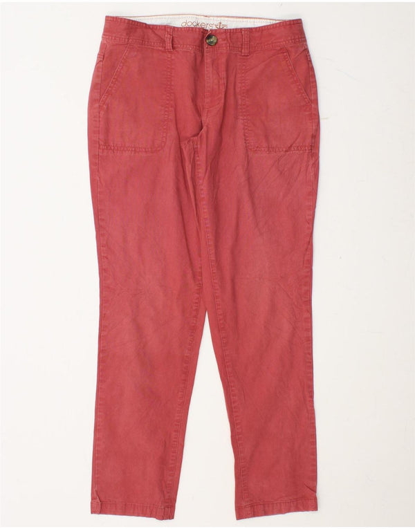 DOCKERS Pantaloni chino slim da donna US 6 medi W30 L30 cotone rosa