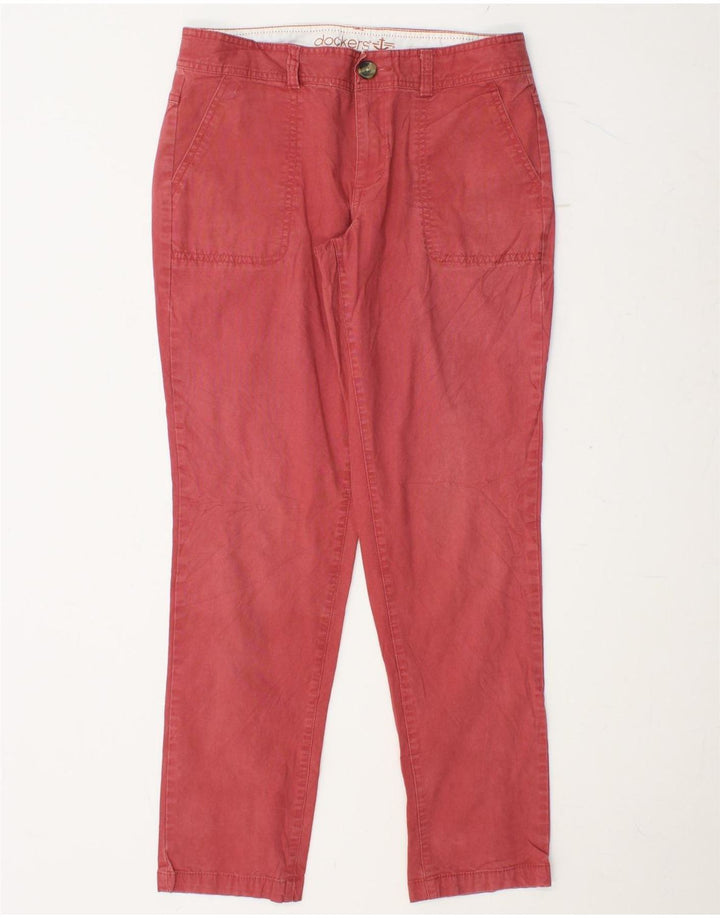 DOCKERS Pantaloni chino slim da donna US 6 medi W30 L30 cotone rosa