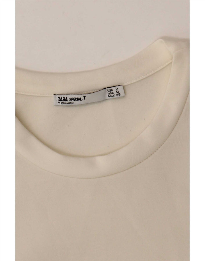 Abito maglione in felpa da donna Zara UK 12 medio bianco sporco