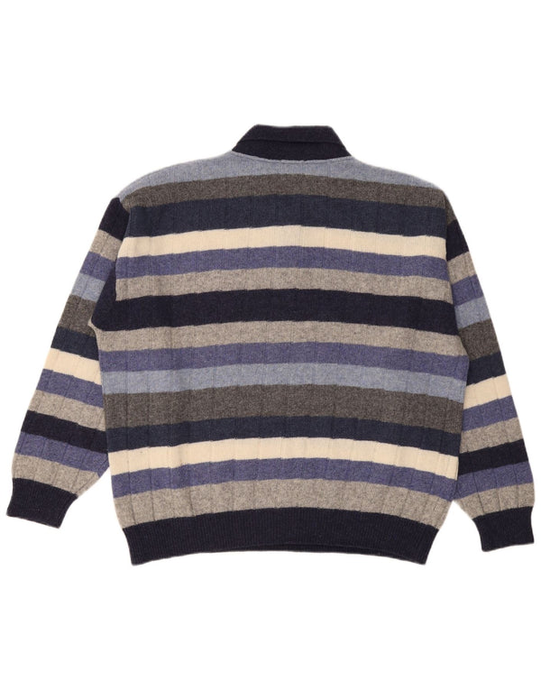 Maglione da uomo con collo alto Il Granchio 2XL a righe multicolore