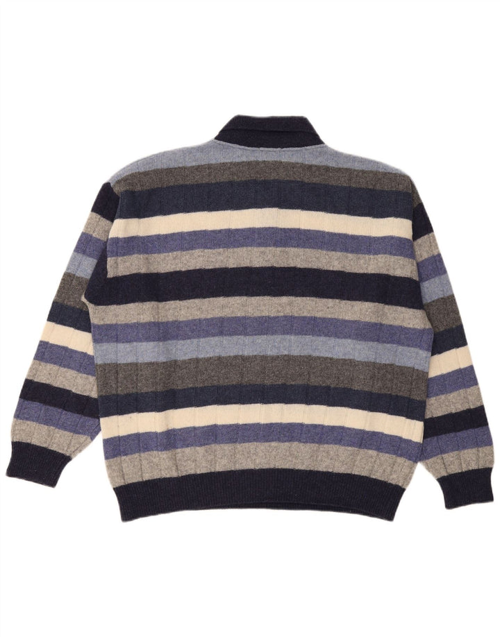 Maglione da uomo con collo alto Il Granchio 2XL a righe multicolore