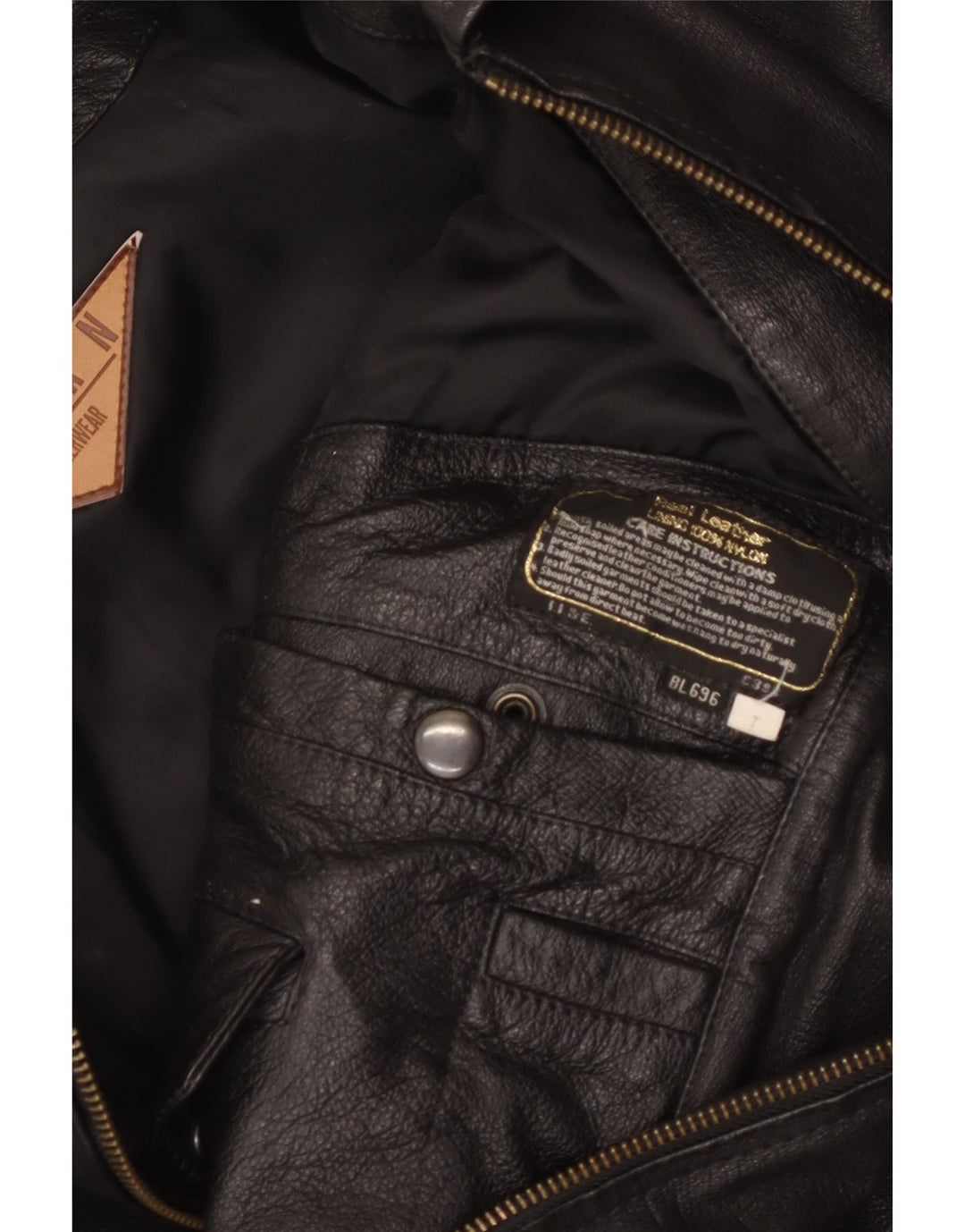 Giacca in pelle da uomo MILANO UK 40 grande in pelle nera