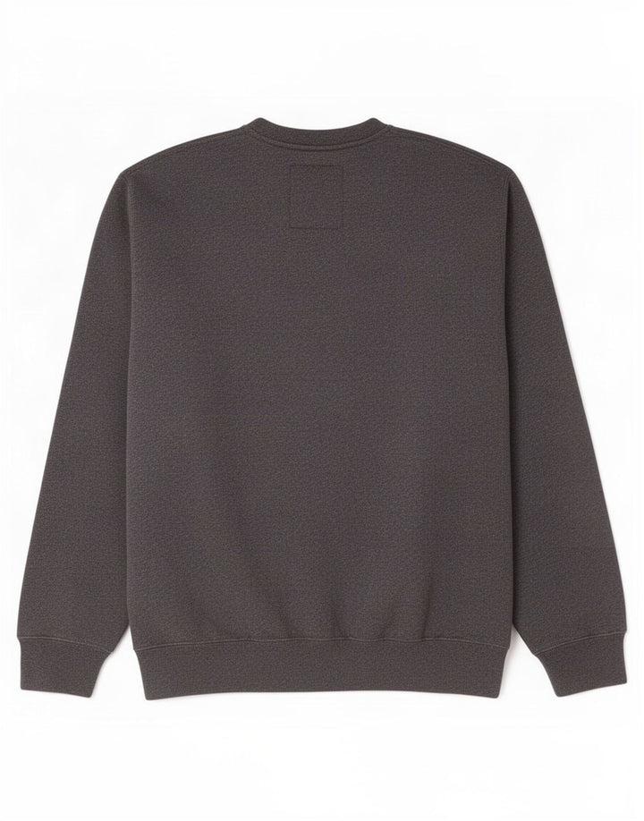 Felpa grafica da uomo Champion, maglione grande, cotone grigio