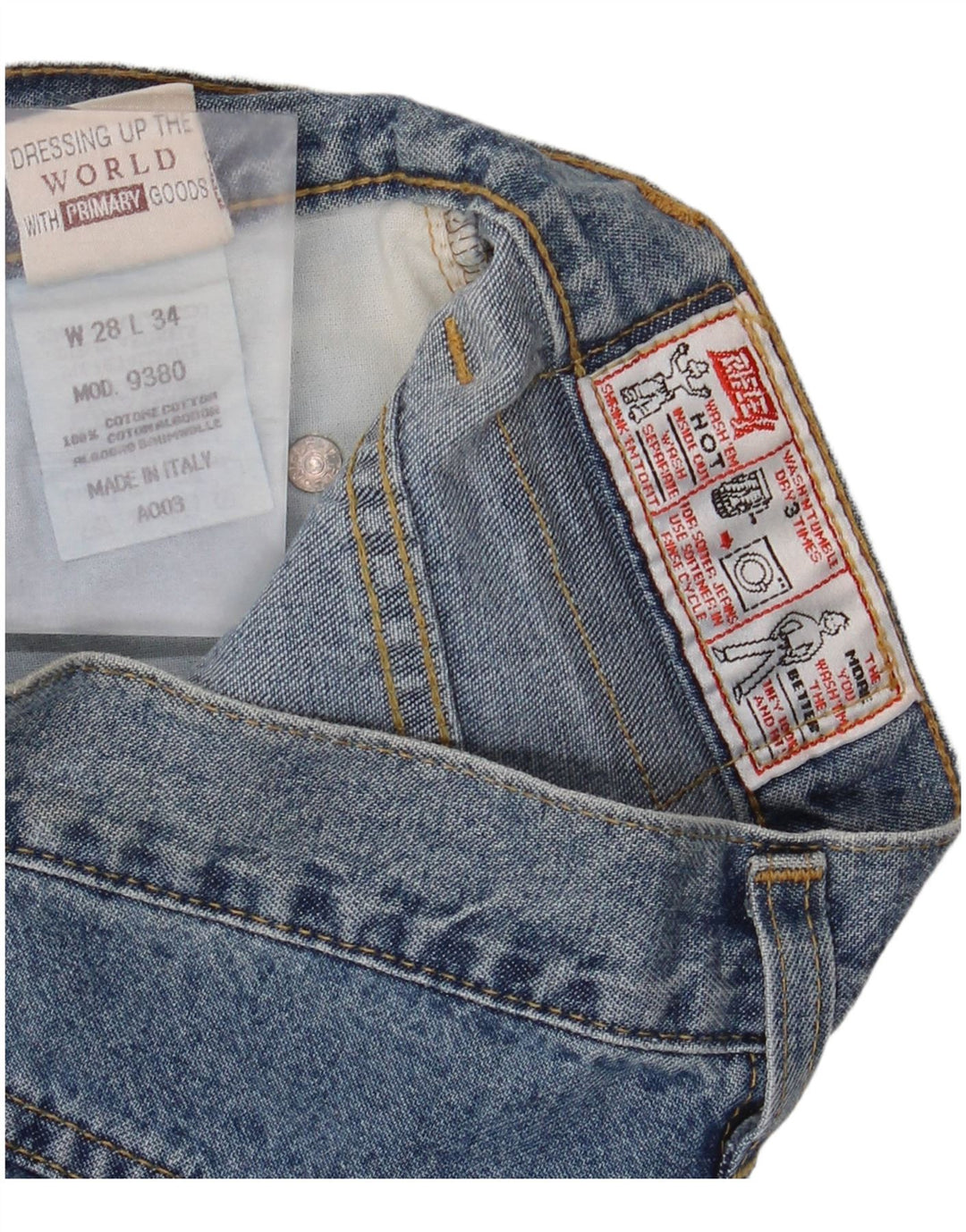 Jeans dritti da donna Rifle W28 L34 cotone blu