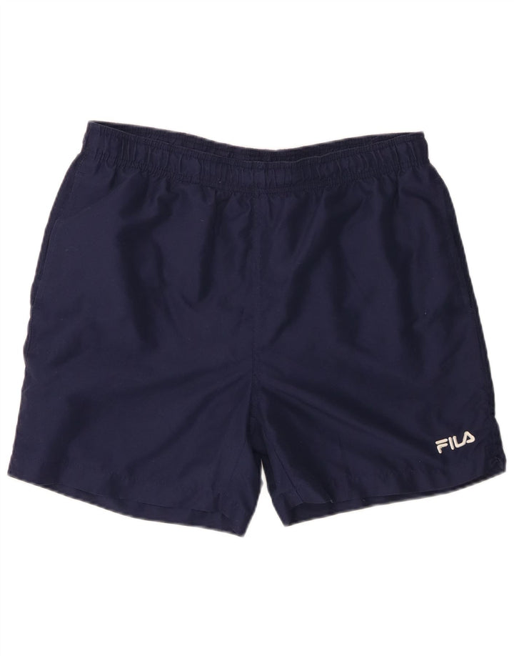 Pantaloncini da bagno da uomo Fila medi blu navy in poliestere