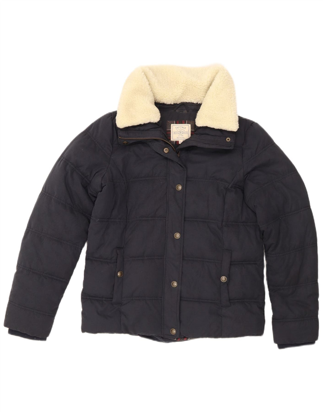 Giacca imbottita da donna Fat Face UK 12 poliestere medio blu navy