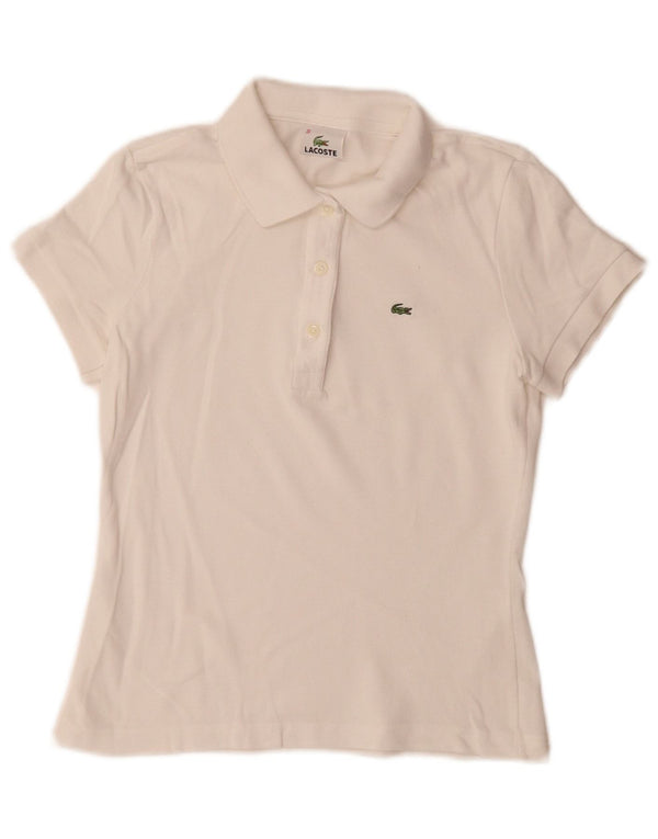 Lacoste Womens Polo Shirt Size 38 Medium White