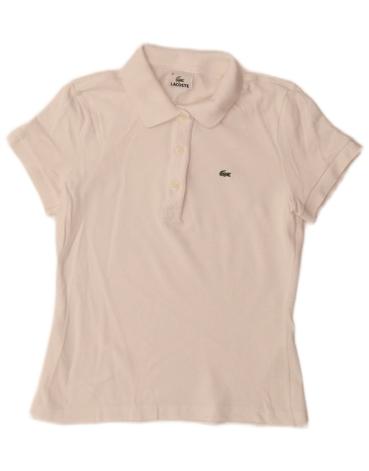 Polo da donna Lacoste taglia 38 media bianca