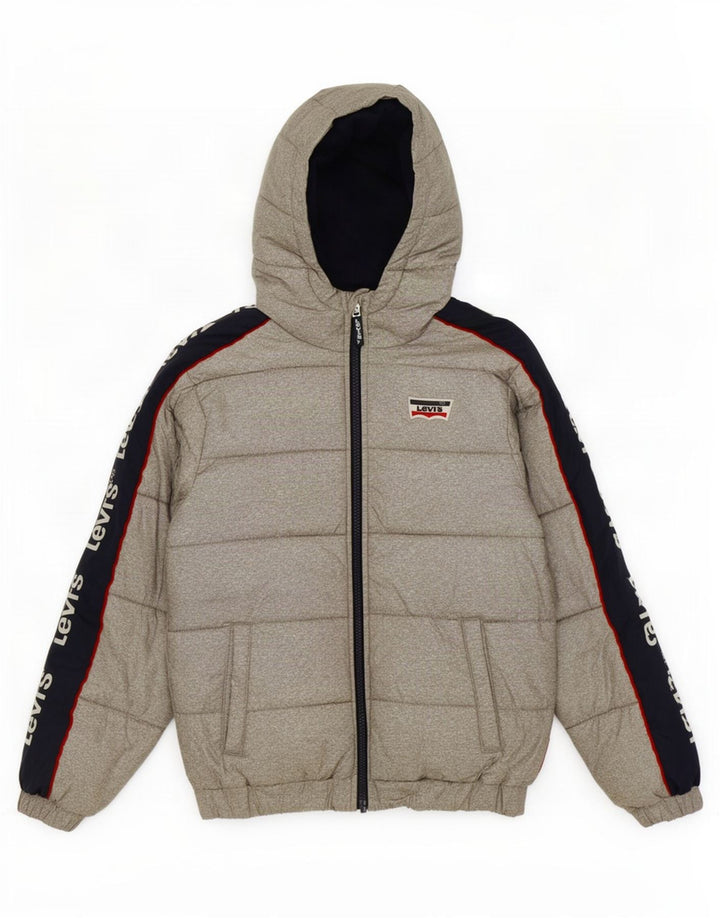 Giacca imbottita con cappuccio grafica Levi's per ragazzi 11-12 anni Colorblock grigio