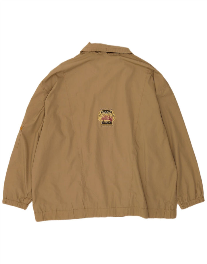 Giubbotto bomber vintage da uomo UK 46 3XL Beige Colourblock