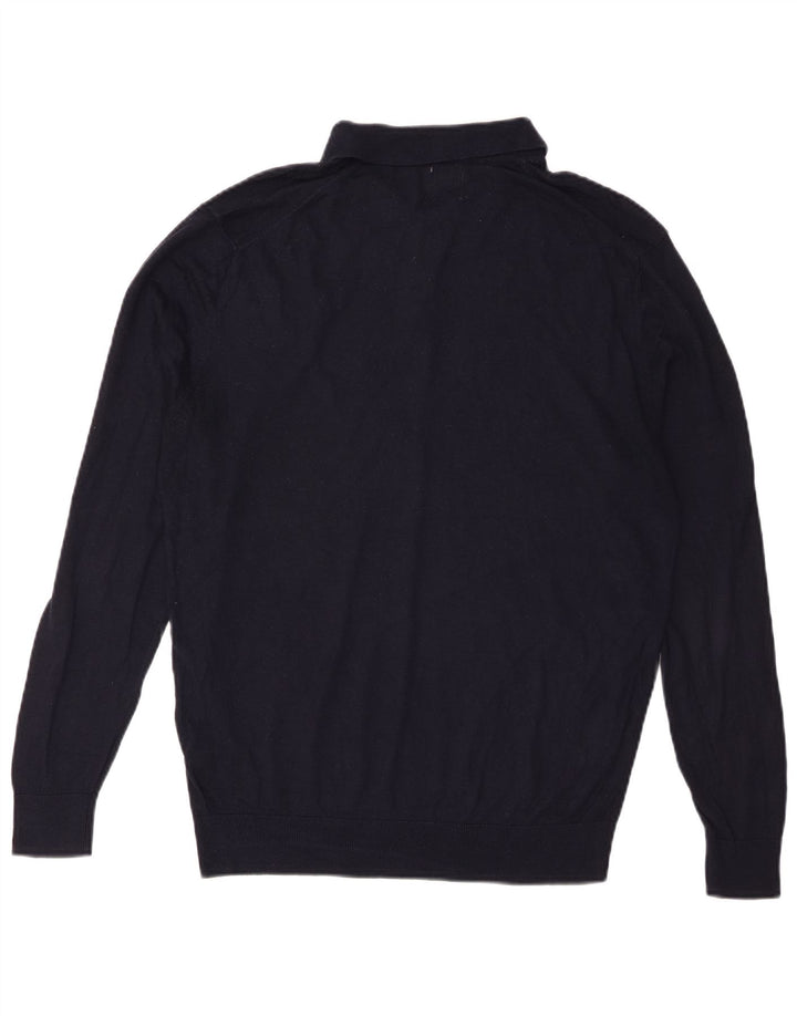 Maglione Zara da uomo con collo alto XL blu navy modal