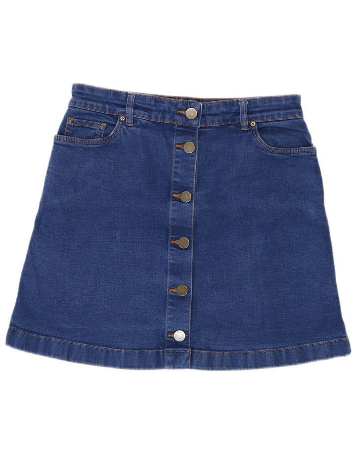 Gonna in denim da donna Oasis UK 12 media W30 cotone blu