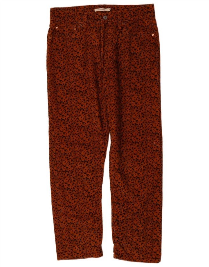 Pantaloni dritti da donna in velluto a coste W31 L28