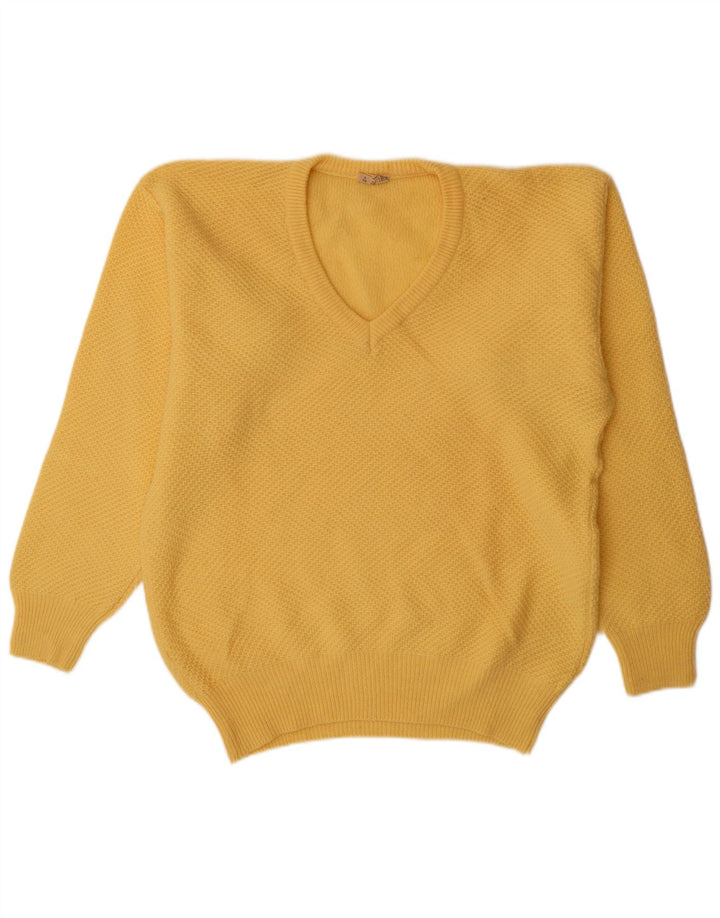 Maglione da uomo con scollo a V Ragno UK 46 XL Giallo