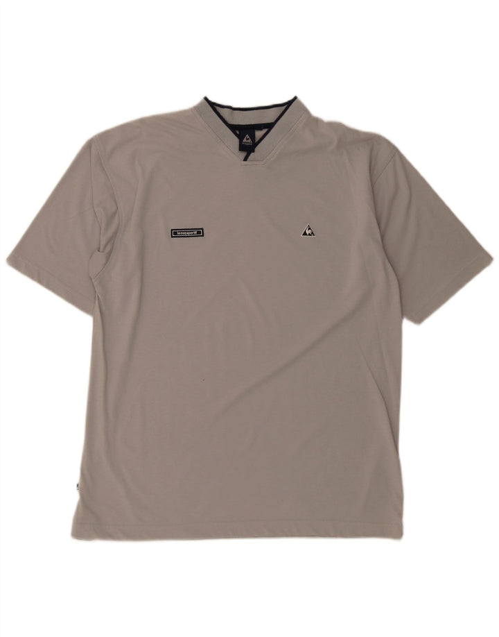 T-shirt da uomo Le Coq Sportif Top Large in poliestere grigio