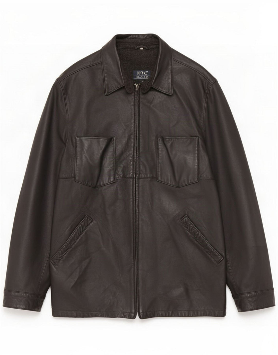 Giacca in pelle da uomo Martin Eden IT 52 XL Nera