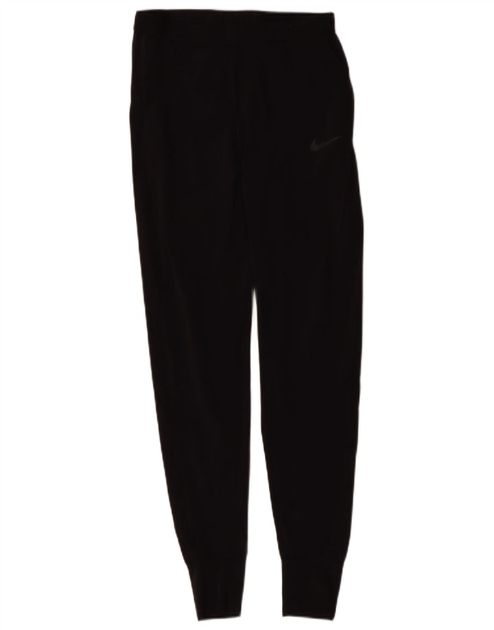 Pantaloni da tuta NIKE Dri Fit da donna UK 6 XS poliestere nero