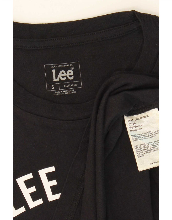 T-shirt grafica da uomo con vestibilità regolare Lee, piccola, in cotone nero
