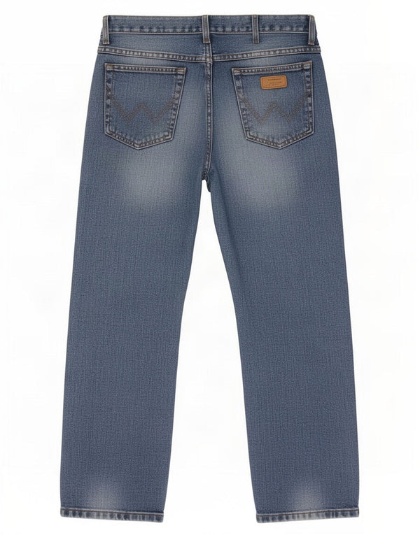Wrangler Womens Distressed Straight Jeans W36 L30 Blue Cotton
