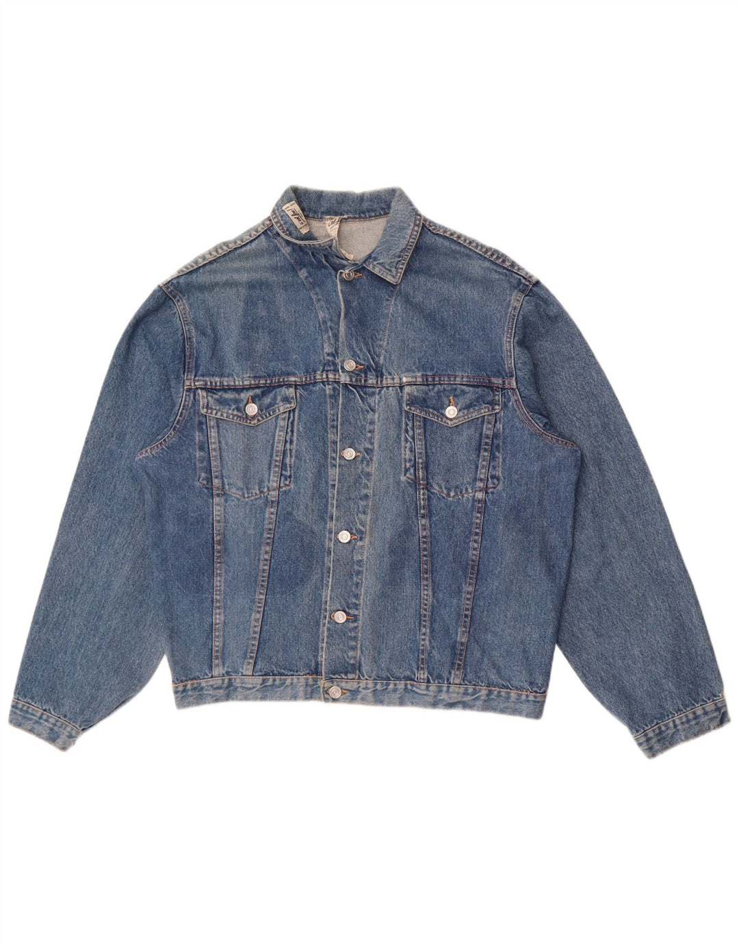 Giacca di jeans vintage da uomo UK 38 cotone blu medio