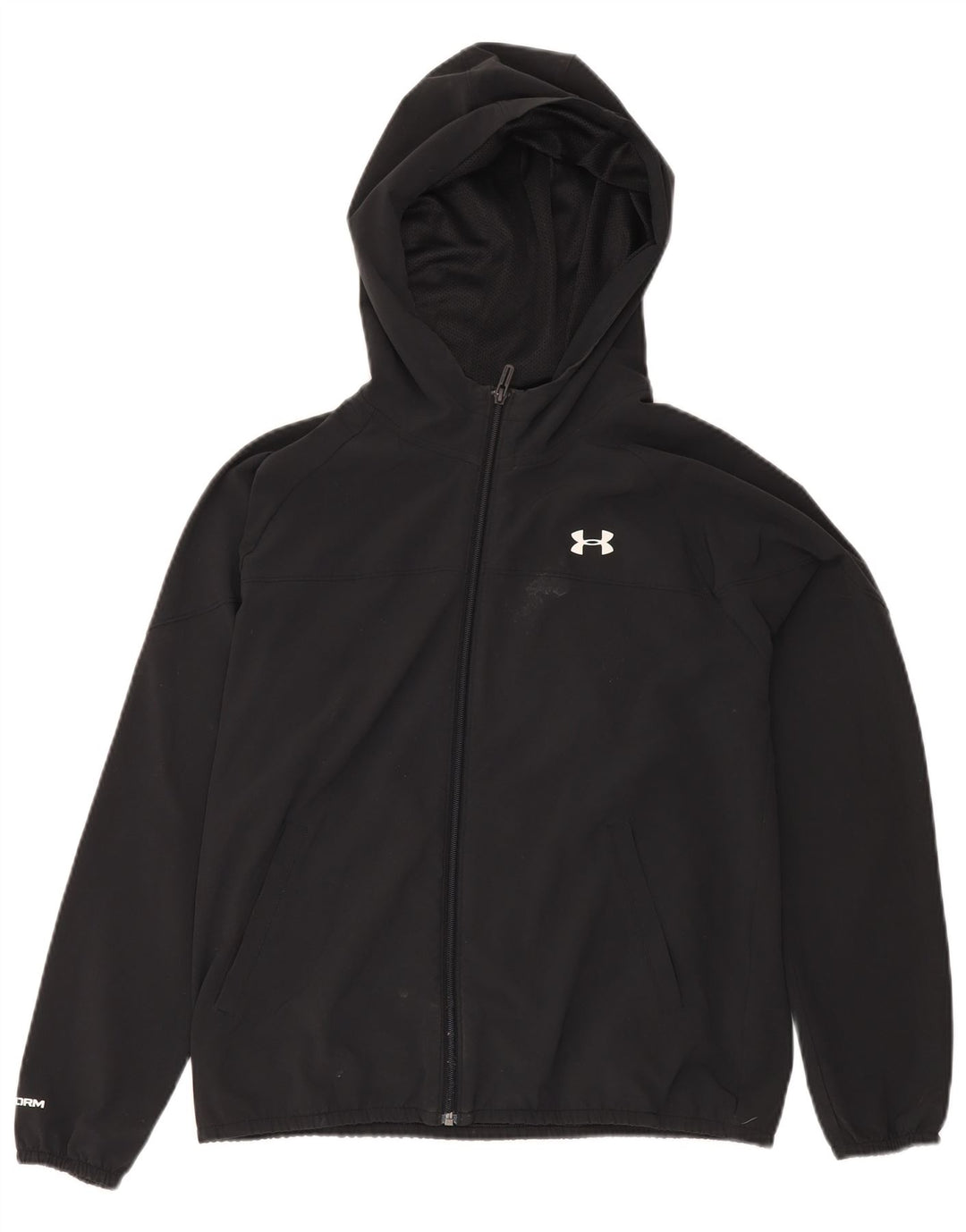 Giacca da ginnastica con cappuccio da uomo Under Armour, poliestere nero medio
