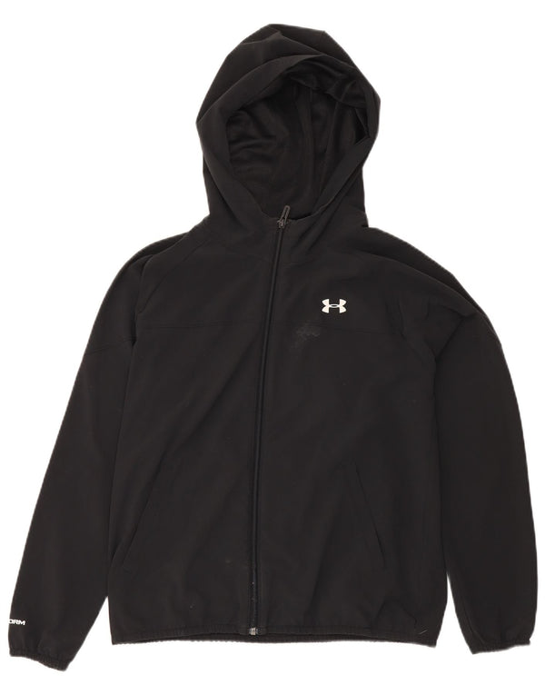 Giacca da ginnastica con cappuccio da uomo Under Armour, poliestere nero medio