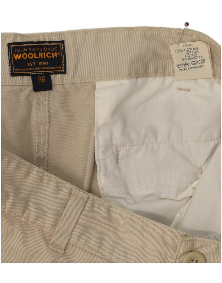 Pantaloni chino dritti da uomo Woolrich W36 L29 in cotone beige