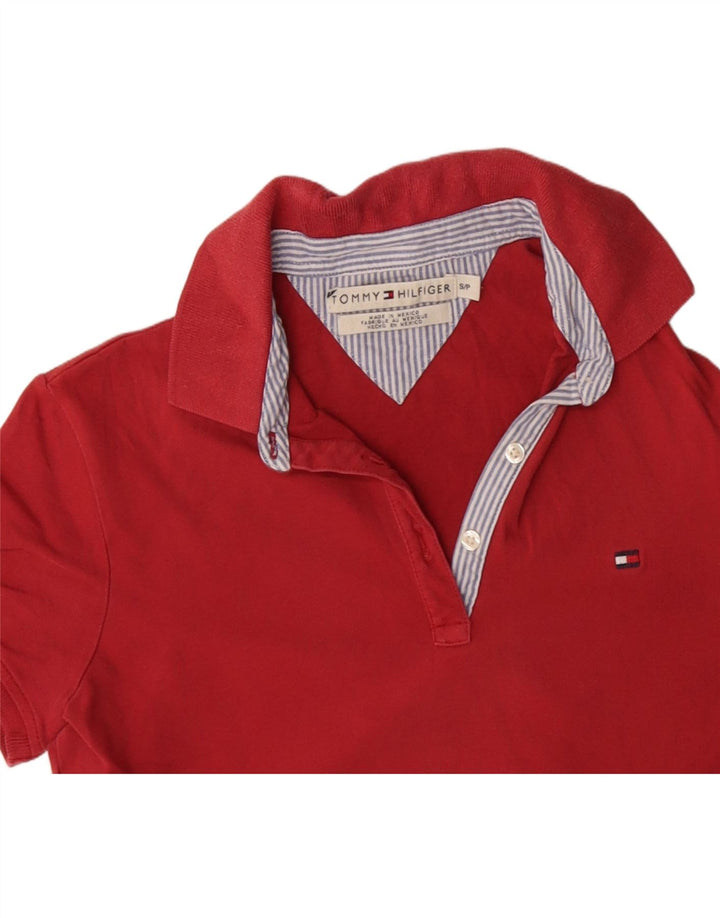 TOMMY HILFIGER Polo da donna UK 10 piccola rossa in cotone